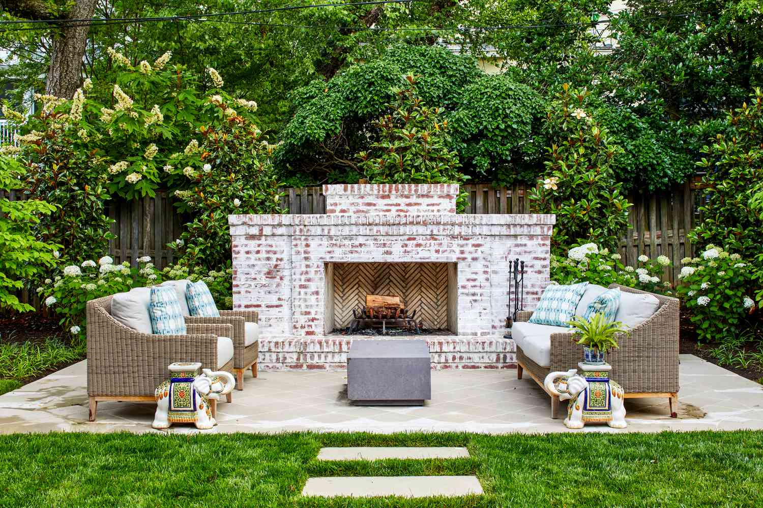 Same Edmonton front yard after full landscape design and installation